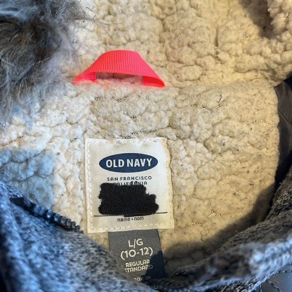 Old Navy Hooded Sweater Fleece Toggle Coat
